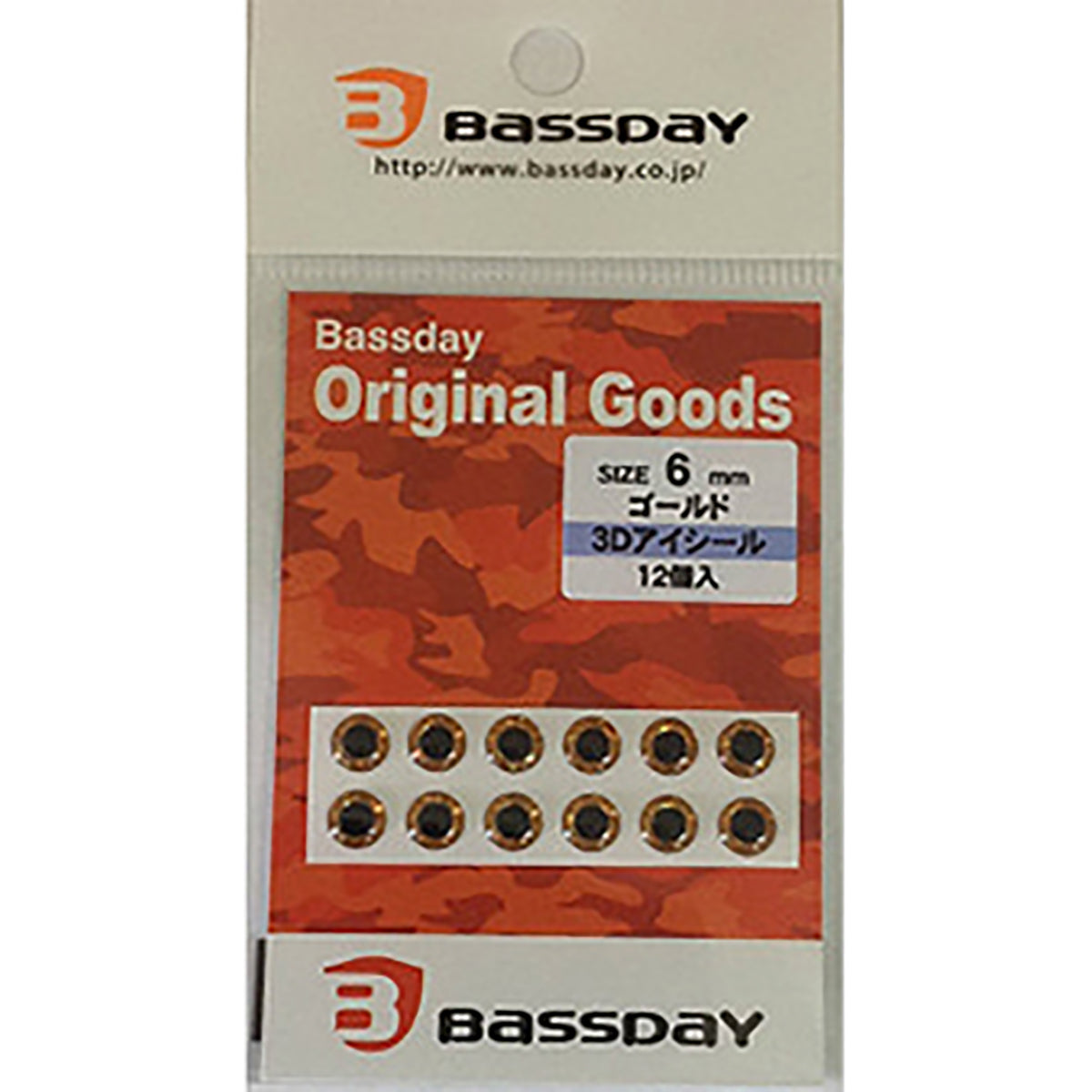 バスデイ(BassDay) 3Dアイシール #6 ゴールド