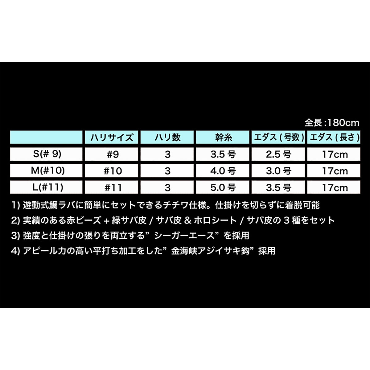 ジャッカル(JACKALL) ビンビンアジサビキ S(#9)