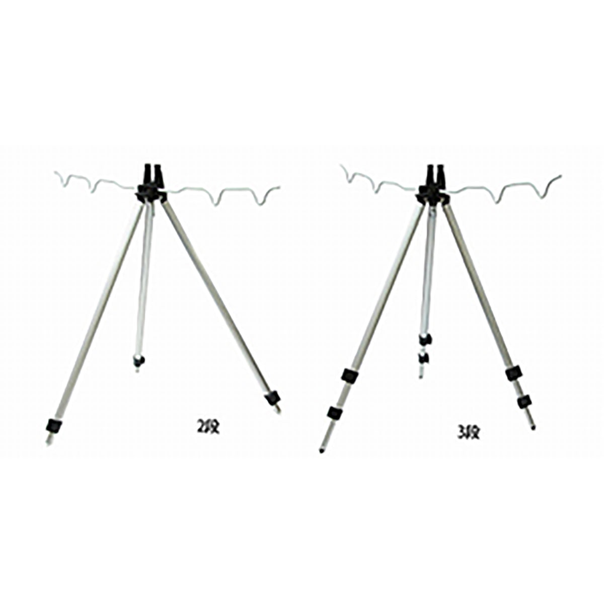 ベイシックジャパン アルミ三脚 3段 CT21013 竿立て ロッドスタンド