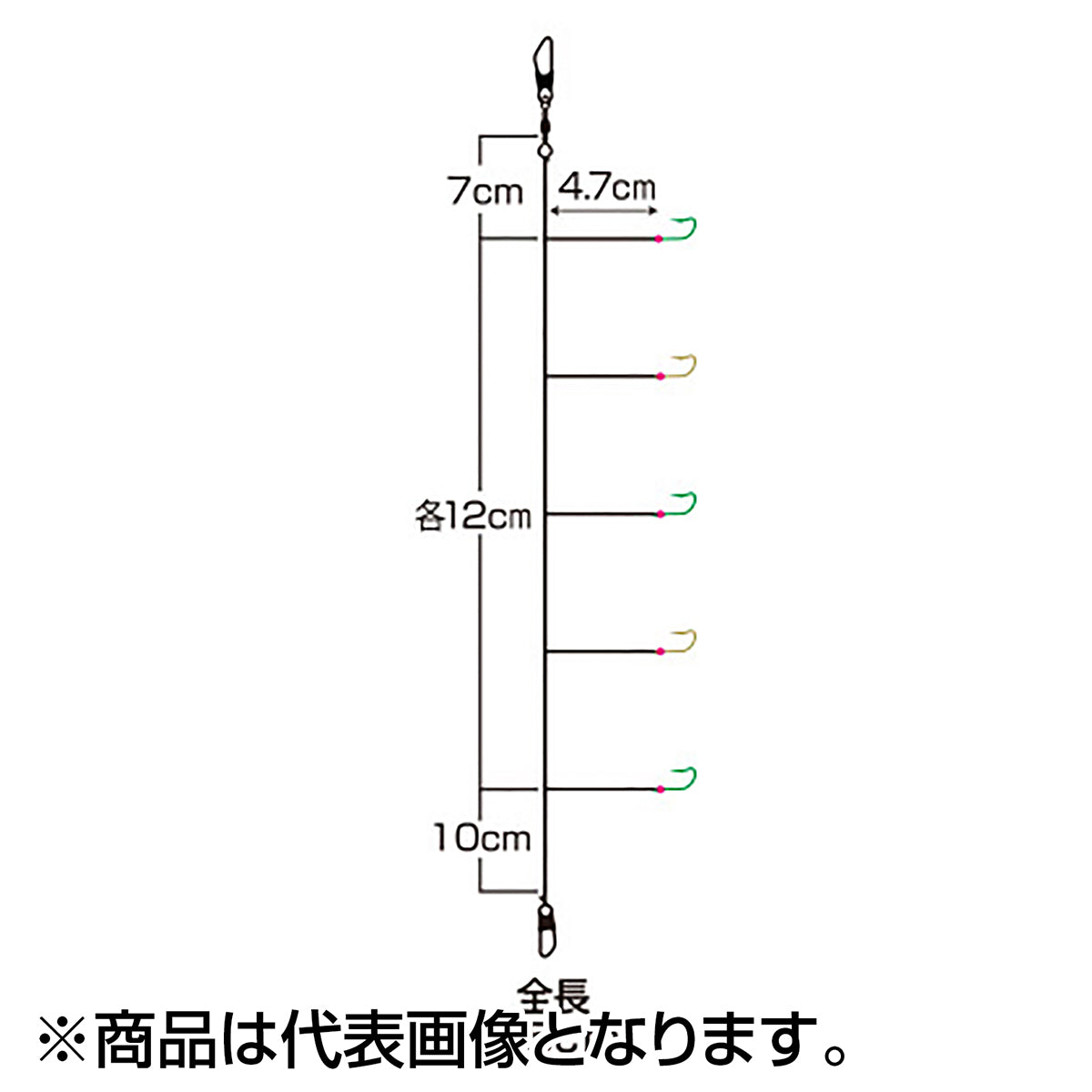 ダイワ(DAIWA) 快適クリスティアワカサギ仕掛け 誘惑 渋攻桃蛍留 M5本-1.5