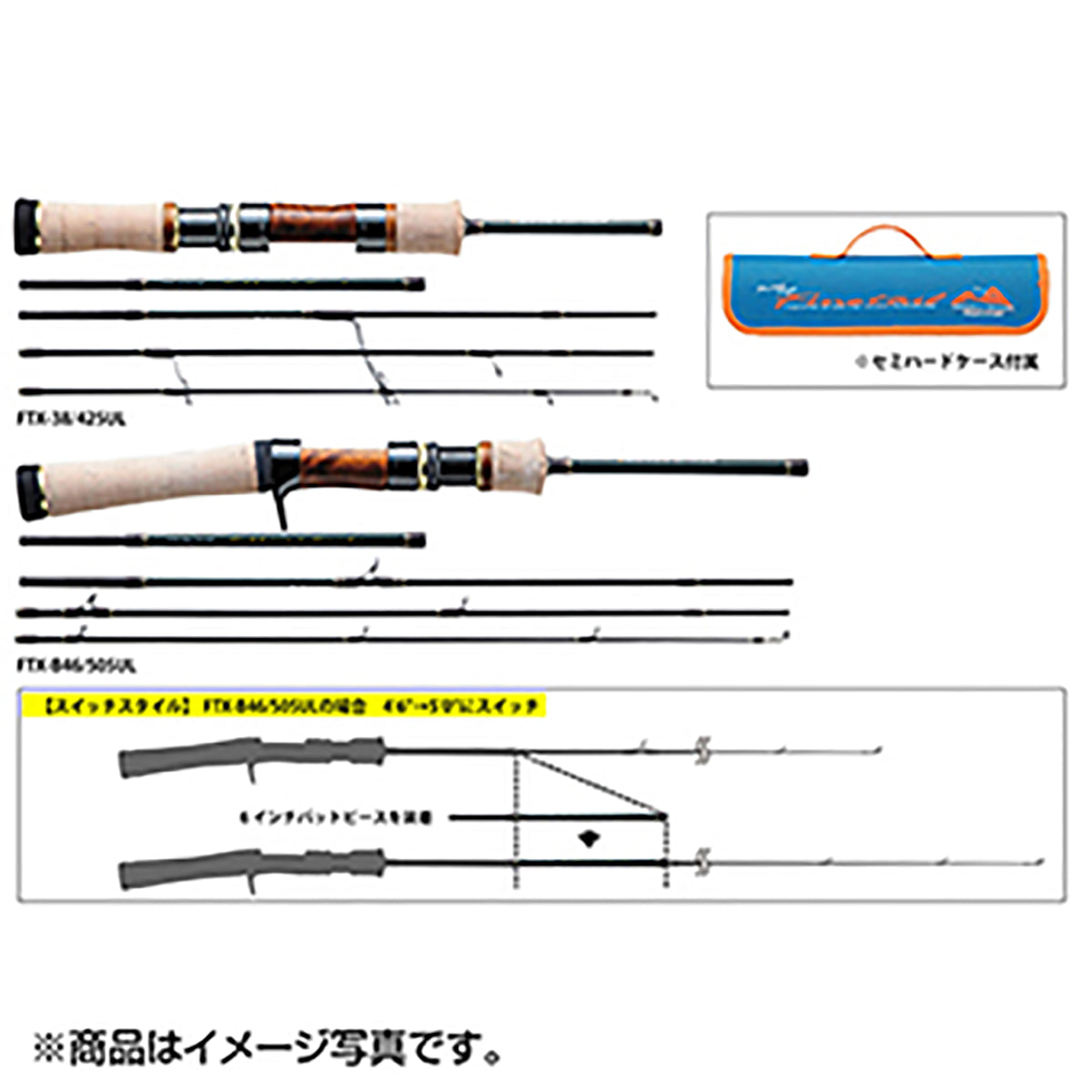 メジャークラフト(MajorCraft) New Finetail 新ファインテール トレッキング&トラベラーシリーズ BAIT model FTX-B46/505UL