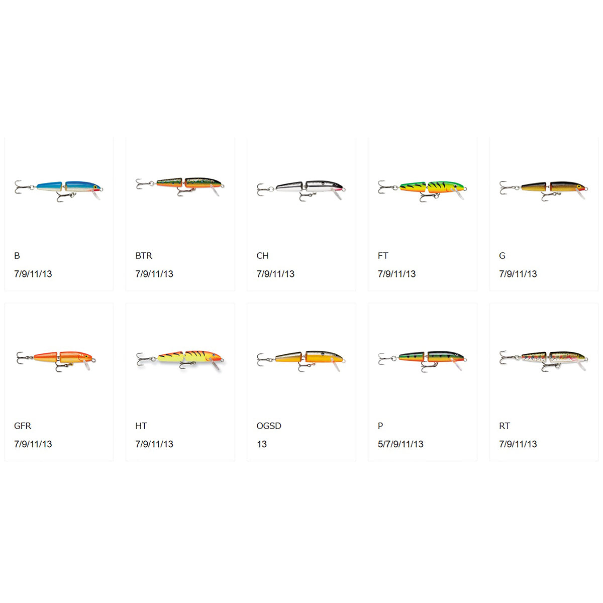 ラパラ(Rapala) FLOATING JOINTED フローティング ジョインテッド 13cm 18g パイク J13-PK_0022677095448
