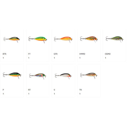 ラパラ(Rapala) COUNT DOWN Universal color カウント ダウン ユニバーサルカラー 2.5cm 2.7g ファイアタイガー CD1-FT