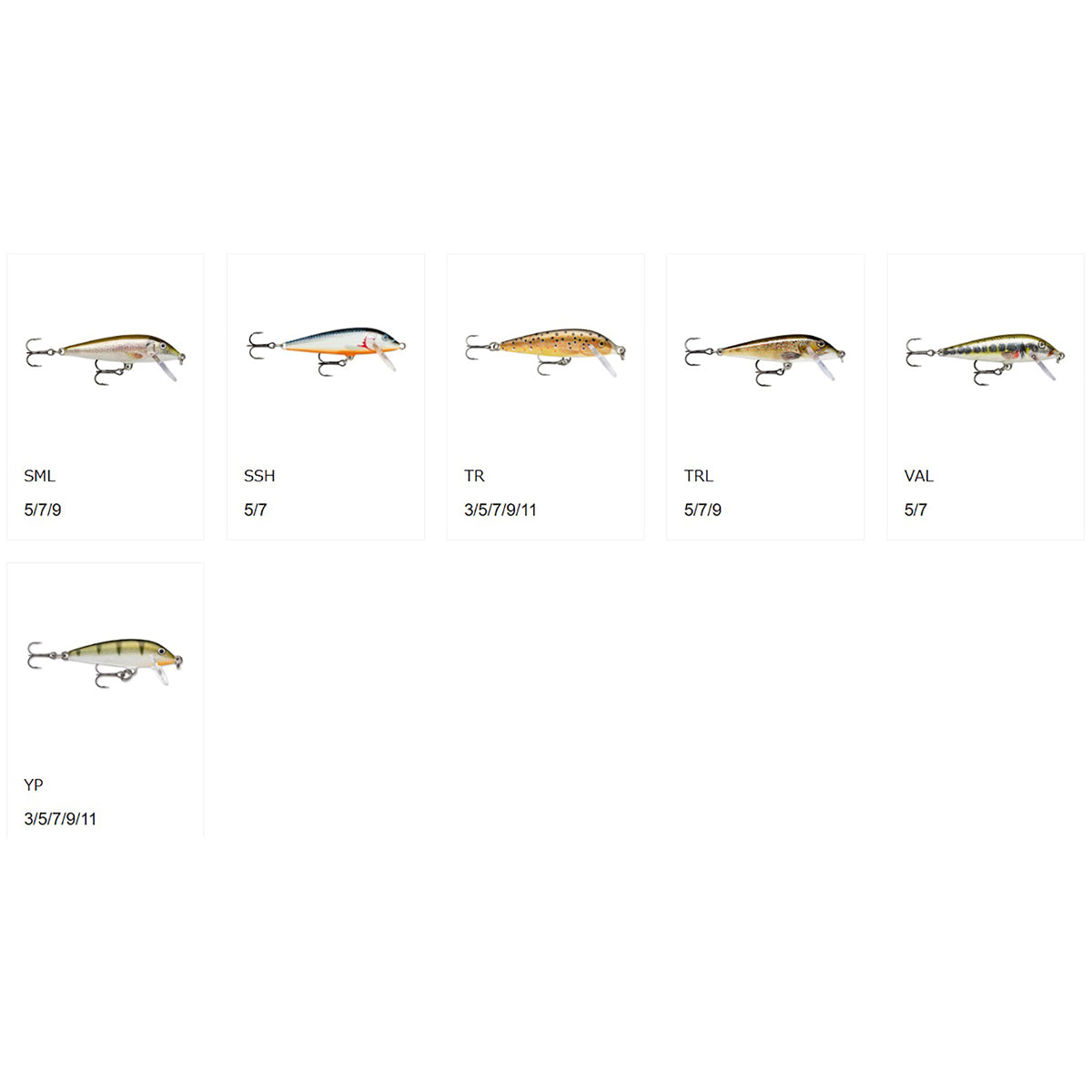 ラパラ(Rapala) COUNT DOWN Universal color カウント ダウン ユニバーサルカラー 7cm 8g ゴールドジュブナイルトラウト CD7-GJTR