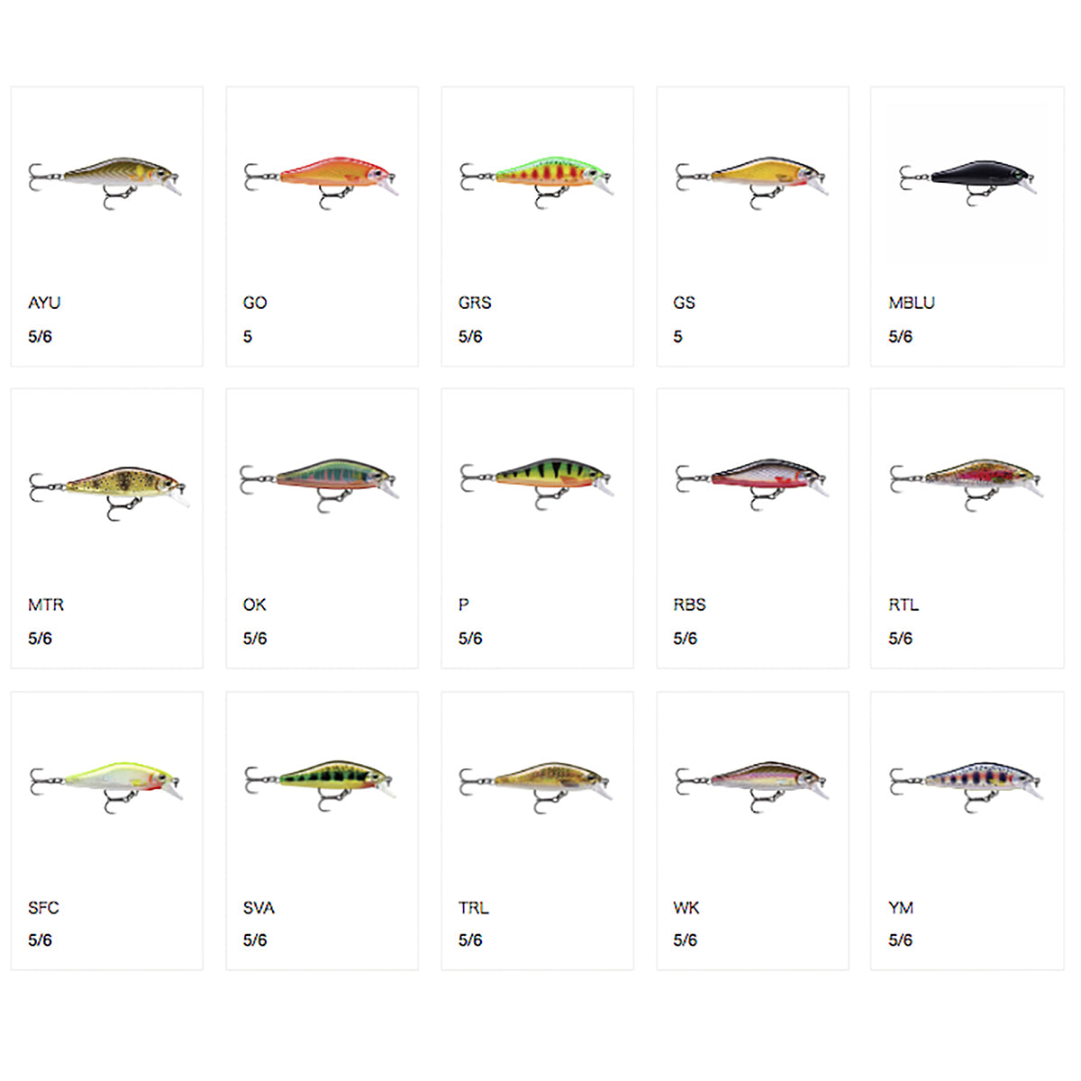 ラパラ(Rapala) シャドウラップ ソリッドシャッド 5cm 5.5g P パーチ SDRSS5-P