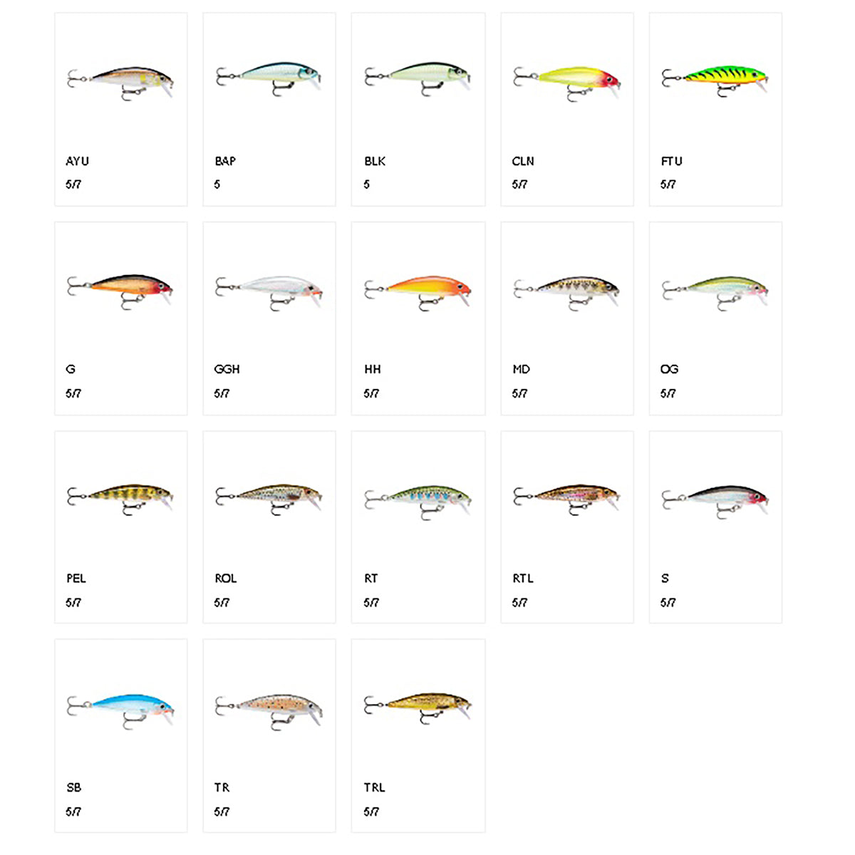 ラパラ(Rapala) エックスラップ カウントダウン 5cm BLK ブリーク