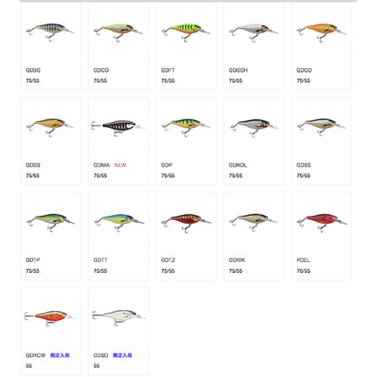 ラパラ(Rapala) シャッドラップ エリート 5.5cm 7g GDBG ギルディッドブルーギル SRE55-GDBG