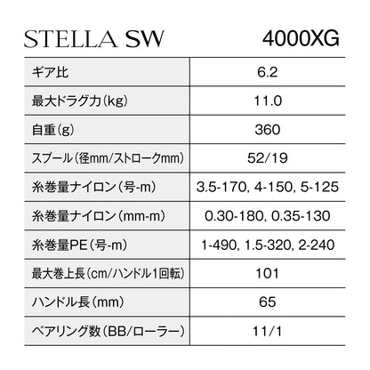 シマノ(SHIMANO) 26ステラ SW 4000HG