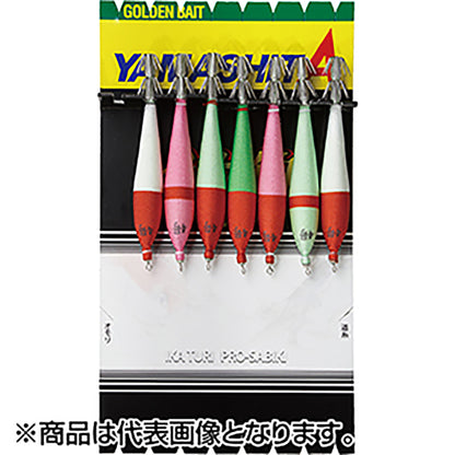 ヤマシタ(YAMASHITA) イカ釣セット(おっぱいスッテ 7本A) 4号 夜光ボディ