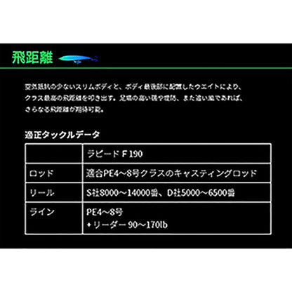 YAMARIA(ヤマリア) マリア ラピードF190 B08Ｈ ピンクイワシ