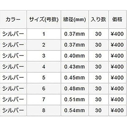 バリバス(VARIVAS) グルテン鈎 5号 シルバー