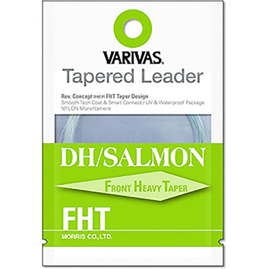 バリバス(VARIVAS) テーパードリーダー DH/サーモン FHT [ナイロン] 3X ナチュラルグリーン（ティペットはクリア)
