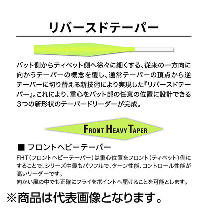 バリバス(VARIVAS) テーパードリーダー プロドライ FHT 14ft 5X ミスティーオリーブ [ナイロン]