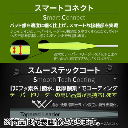 バリバス(VARIVAS) テーパードリーダー DH/サーモン VPT 18ft 1X ナチュラルグリーン [ナイロン]