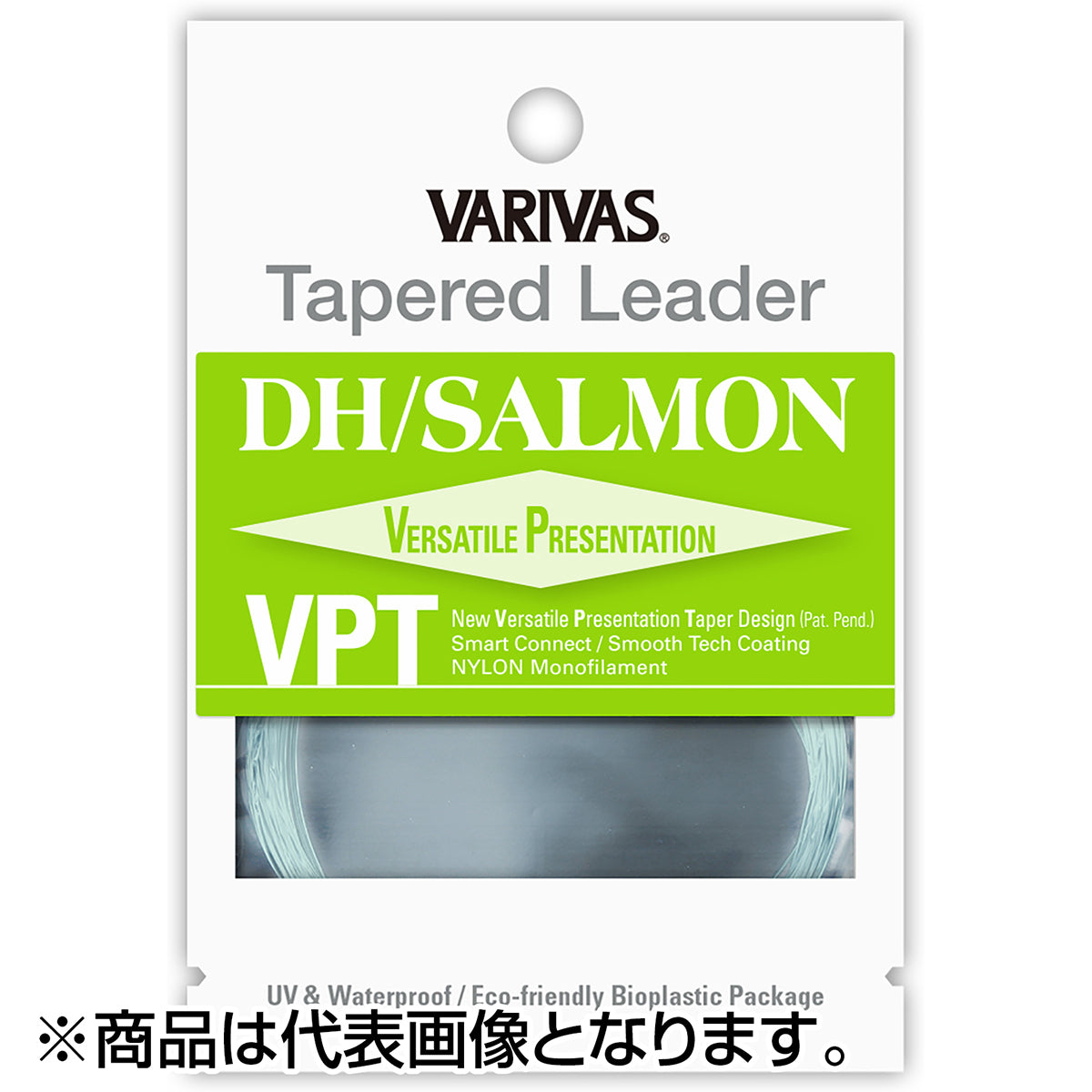 バリバス(VARIVAS) テーパードリーダー DH/サーモン VPT 18ft 1X ナチュラルグリーン [ナイロン]