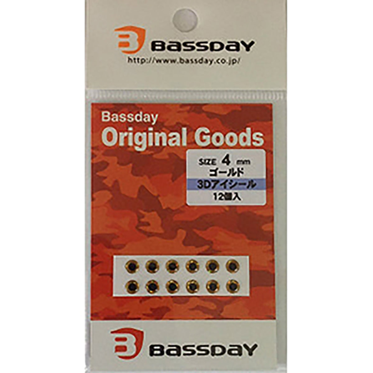 バスデイ(BassDay) 3Dアイシール #4 ゴールド