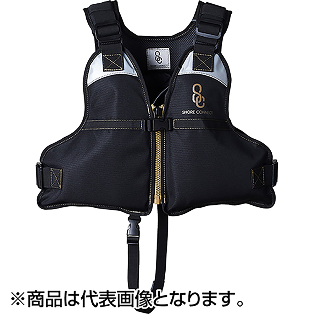 双進(SOSHIN) Shore connect SC KIDライフベスト 150cm ブラック 10006