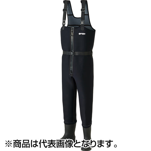 双進(SOSHIN) RBB フロントオープンウェーダーCR2 L ブラック 7737 ウェイダー ウェダー ウエダー 胴長 防水