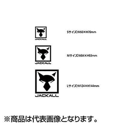 JACKALL(ジャッカル) JK カッティングステッカースクエア L ブラック