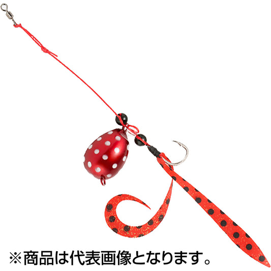 ジャッカル(JACKALL) エッグショット カーリー 2号 7g レッドグロードット