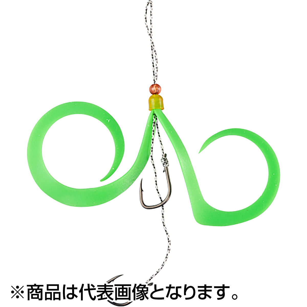 ジャッカル(JACKALL) 鉛式ビンビンスイッチ スペアラバーフックセット 蛍光グリーン