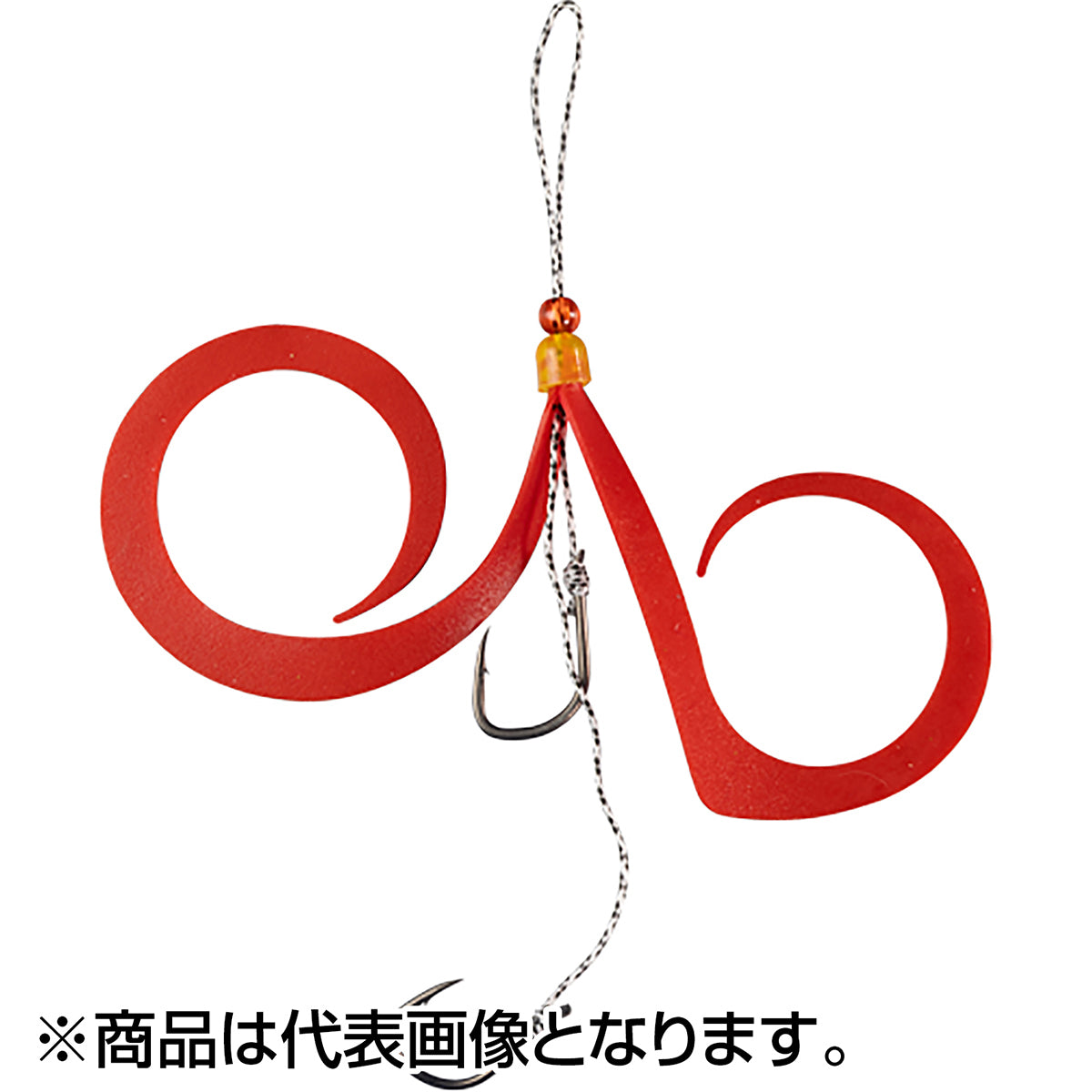 ジャッカル(JACKALL) 鉛式ビンビンスイッチ スペアラバーフックセット クリアレッド