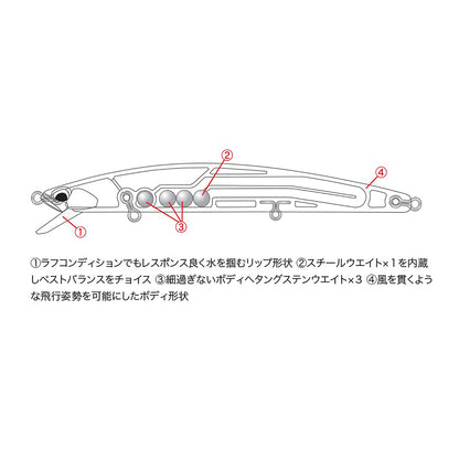 デュオ(DUO) タイドミノー ランス 120S ADA0037 ブラックバックイワシ