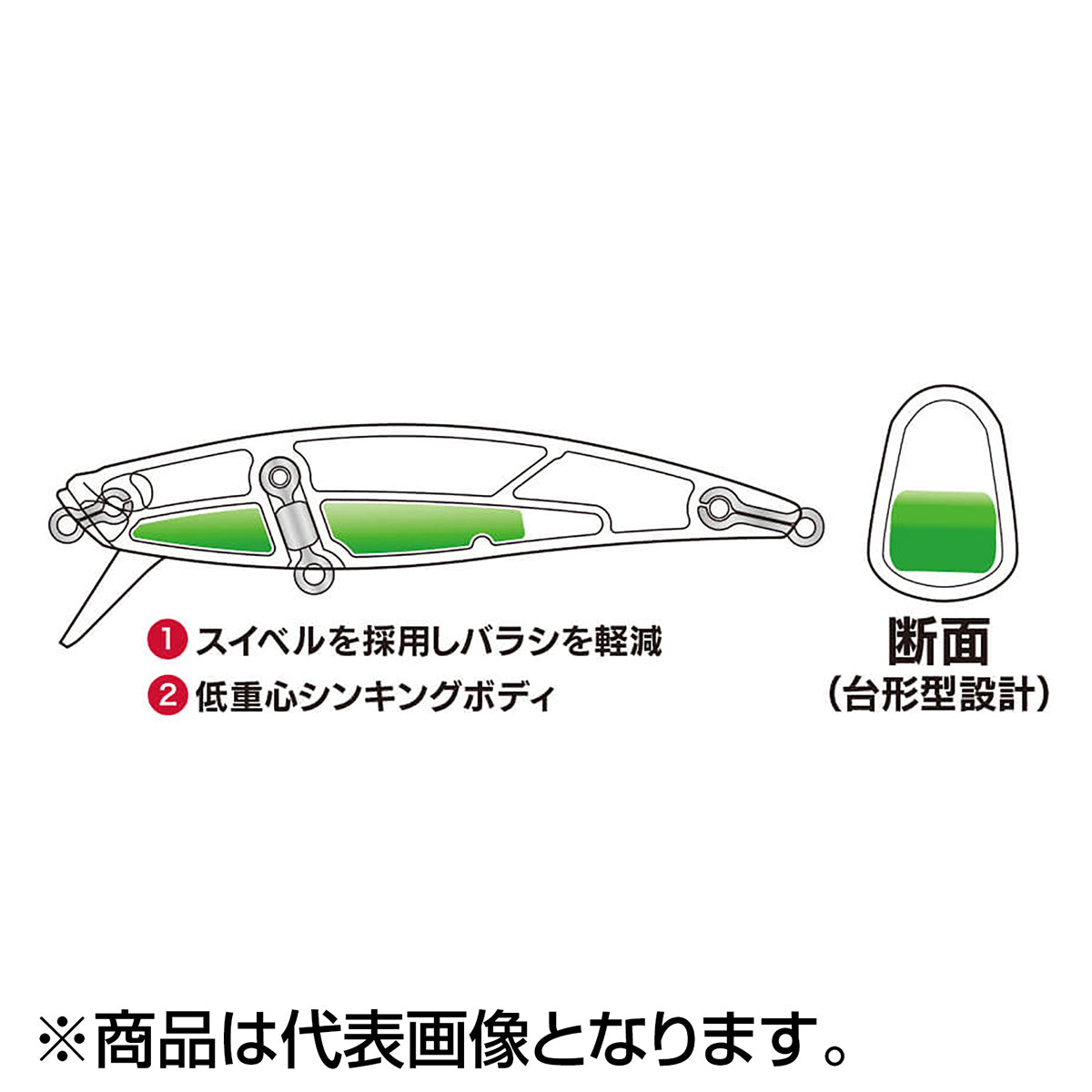 デュオ(DUO) SPEARHEAD RYUKI 71S エムアイレカラー CSHZ392 琥珀ワカサギ