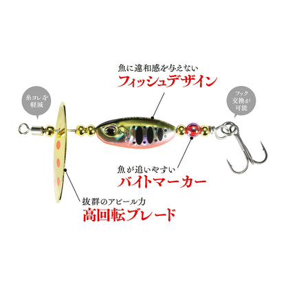 デュオ(DUO) スピアヘッド リュウキスピナー 3.5 20mm 3.5g ANA4076 ピンククラウンヤマメ