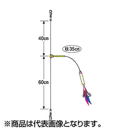 がまかつ(Gamakatsu) ネムリアキアジ 投仕掛 遠投 #2 赤夜光線 42-945