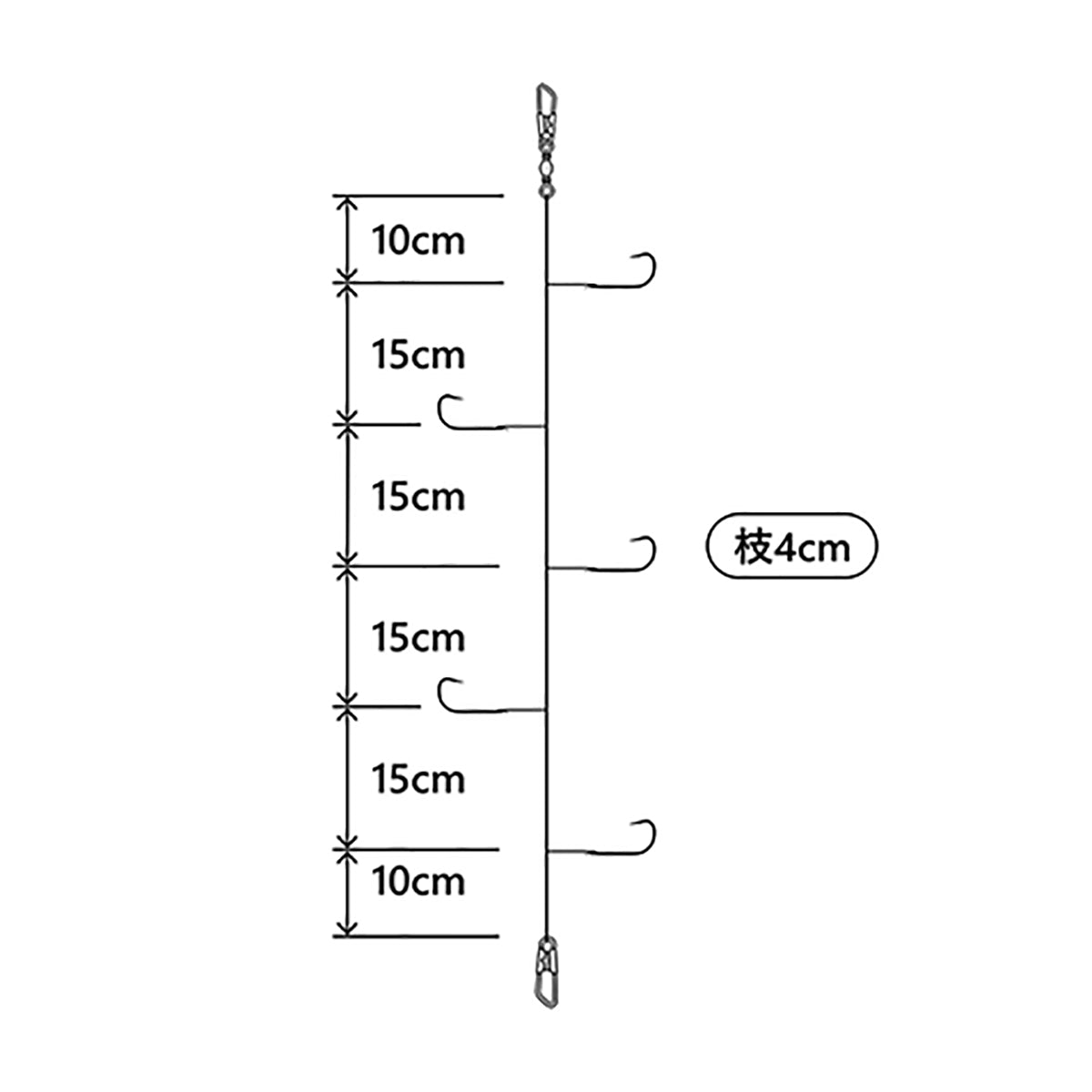 がまかつ(Gamakatsu) ワカサギ王 極渋り 袖タイプ 5本仕掛 1.5号-0.175 42-970