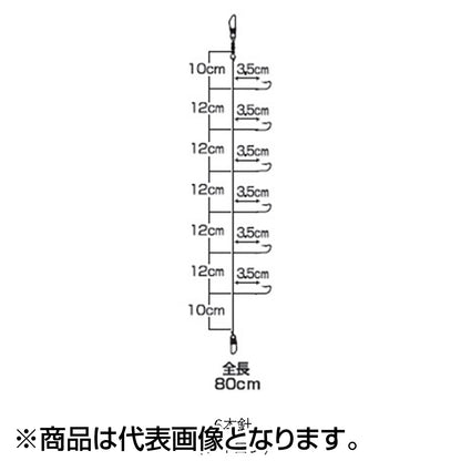 ダイワ(DAIWA) 快適クリスティアワカサギ仕掛けSS 定番 6本-1.5