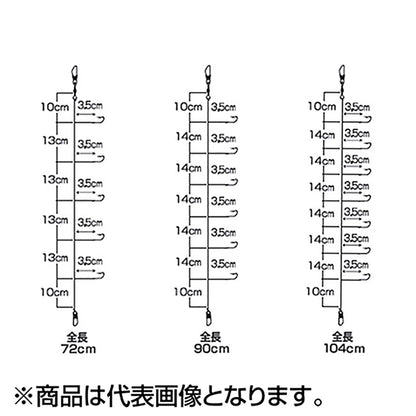 ダイワ(DAIWA) クリスティア 快適ワカサギ仕掛けSS 鉄板 フロロ マルチ 6本 1.0号