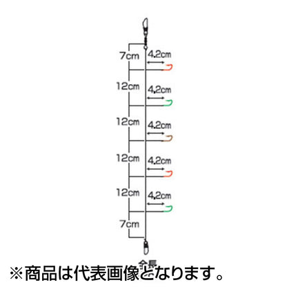 ダイワ(DAIWA) 快適ワカサギケイムラ 誘惑色攻 マルチ ５本-0.5号