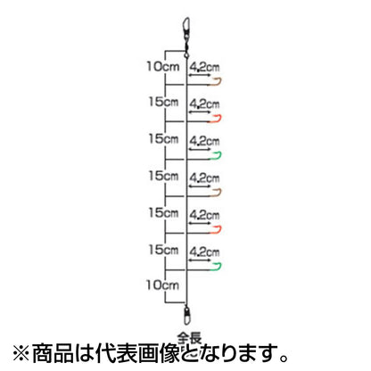 ダイワ(DAIWA) 快適ワカサギケイムラ 誘惑色攻 マルチ ６本-1.5号