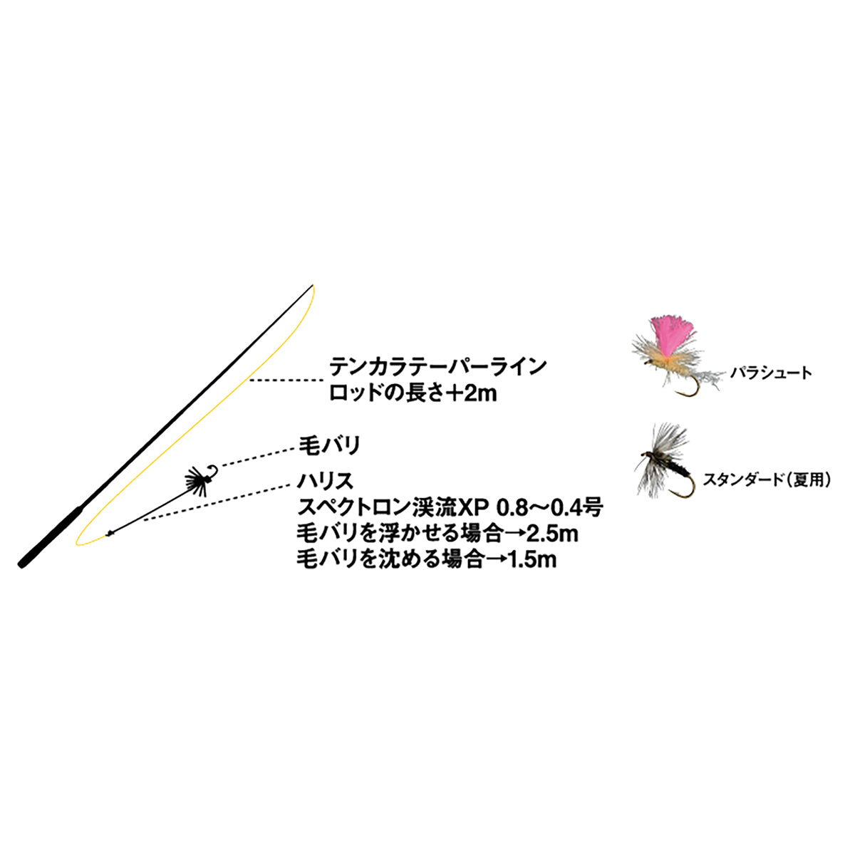 ダイワ(DAIWA) 19 テンカラ毛針セット スタンダードキジ クリーム/ブラック
