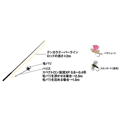 ダイワ(DAIWA) 19 テンカラ毛針セット スタンダードキジ クリーム/ブラック