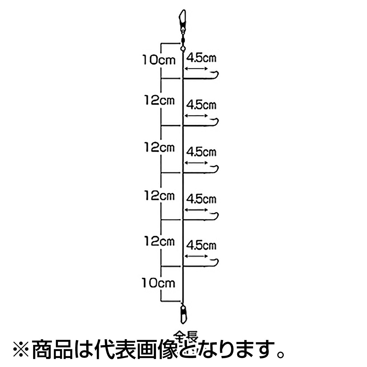 ダイワ(DAIWA) 快適クリスティアワカサギ仕掛けSS 定番 マルチ ナイロンロング 5本 0.5号