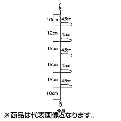 ダイワ(DAIWA) 快適クリスティアワカサギ仕掛けSS 定番 マルチ ナイロンロング 5本 0.5号