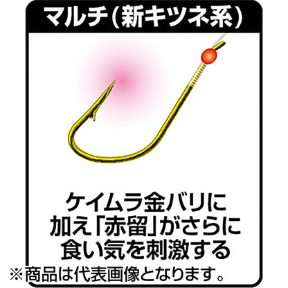ダイワ(DAIWA) D-MAXワカサギ糸付KK（ケイムラ金) 赤留 1.5-0.3