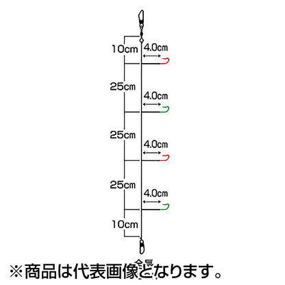 ダイワ(DAIWA) 快適クリスティアワカサギ仕掛け ケイムラカラーフック　誘惑WP　M4本-0.5