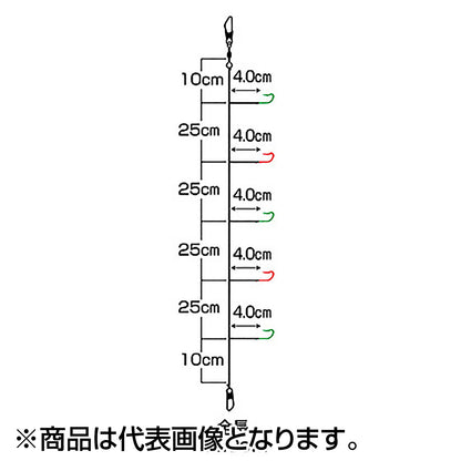 ダイワ(DAIWA) 快適クリスティアワカサギ仕掛け ケイムラカラーフック　誘惑WP　M5本-1.0