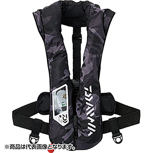 ダイワ(DAIWA) 21 ウォッシャブルライフジャケット（肩掛けタイプ自動・手動膨脹式) ブラックカモ DF-2021