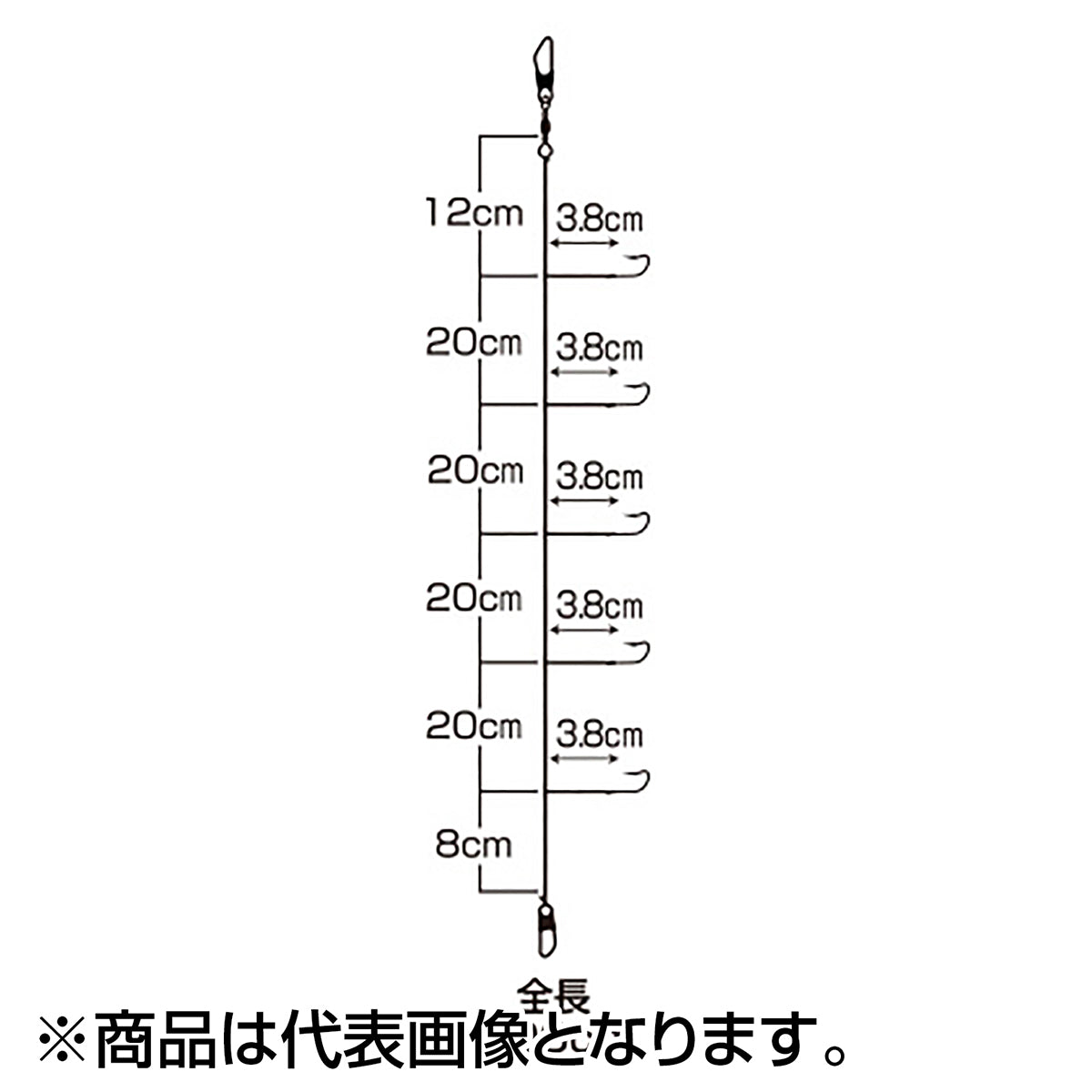 ダイワ(DAIWA) 快適クリスティアワカサギ仕掛けSS 定番 マルチ ナイロンワイドピッチ 5本 1.5号