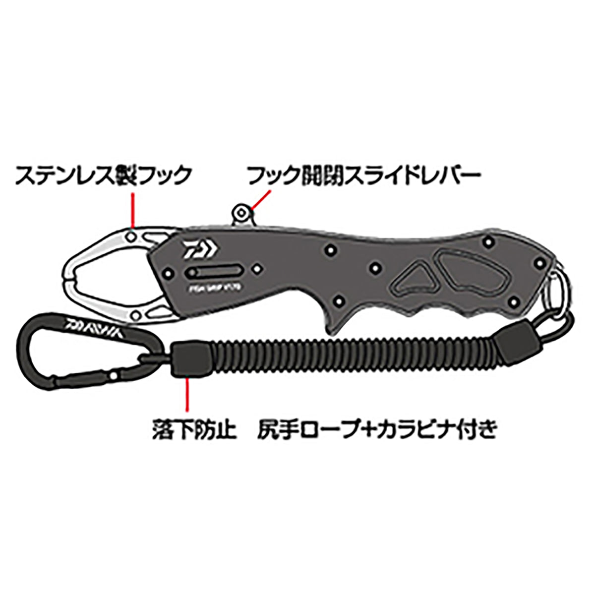 ダイワ(DAIWA) 23 フィッシュグリップ V 230 レッド