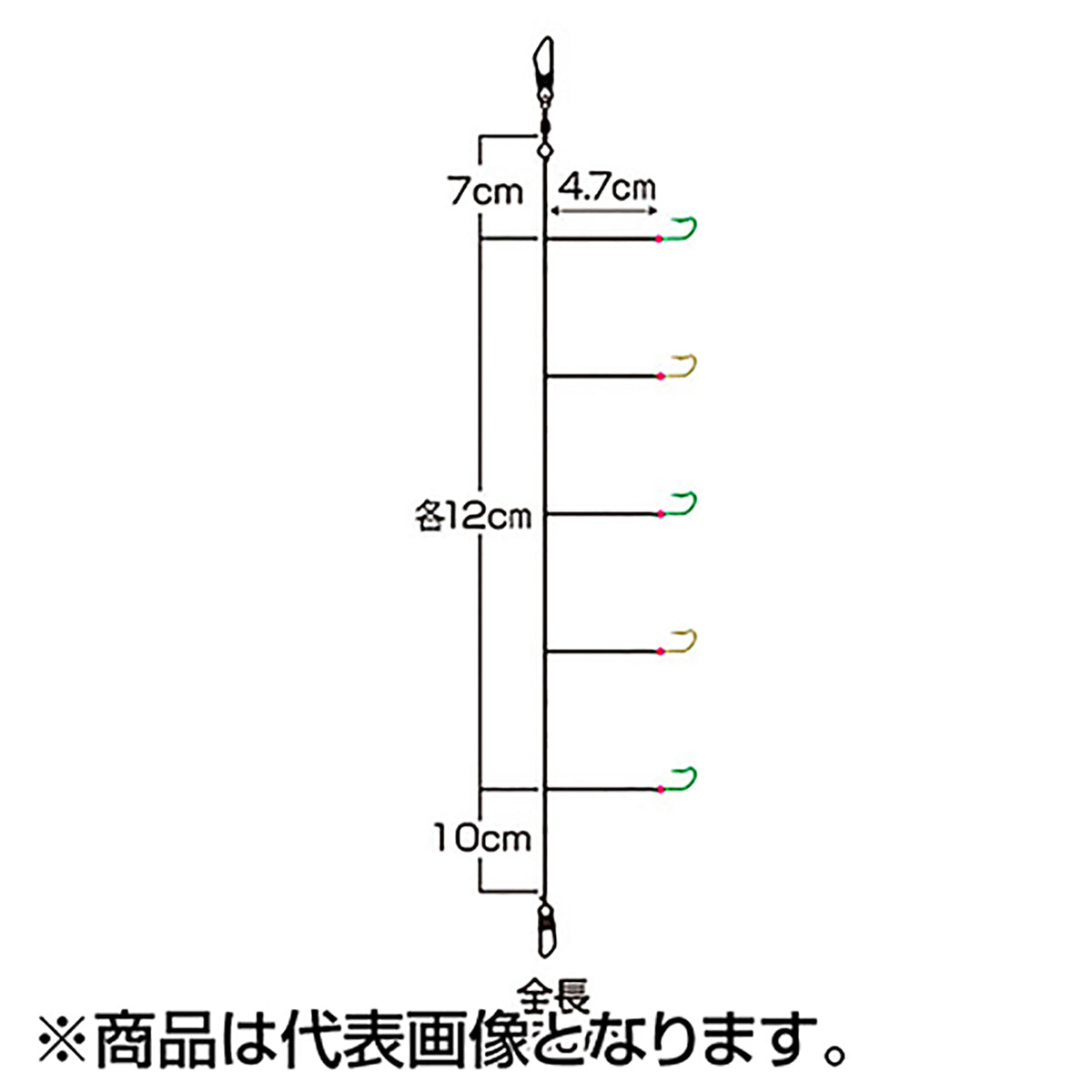 ダイワ(DAIWA) クリスティア 快適ワカサギ仕掛け 誘惑 渋攻桃蛍留 M5本-0.5