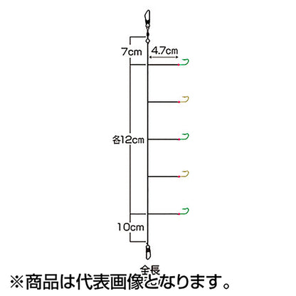 ダイワ(DAIWA) クリスティア 快適ワカサギ仕掛け 誘惑 渋攻桃蛍留 M5本-0.5