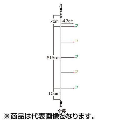 ダイワ(DAIWA) 快適クリスティアワカサギ仕掛け 誘惑 渋攻桃蛍留　M5本-1.5