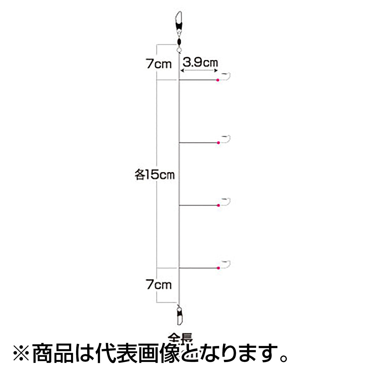 ダイワ(DAIWA) クリスティア 快適ワカサギ仕掛け SS 誘惑 ミドル 桃蛍留 M4本-1.5