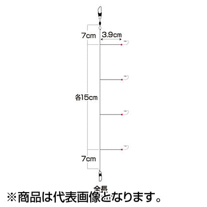 ダイワ(DAIWA) クリスティア 快適ワカサギ仕掛け SS 誘惑 ミドル 桃蛍留 M4本-1.5